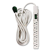 GoGreen Power 6 Outlet Surge Protector, 15 ft Cord, 1,200 J, White (GG1631515)