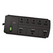 GoGreen Power 8 Outlet Surge Protector, 6 ft Cord, 750 J, Black (GG18316BK)