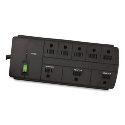 GoGreen Power 8 Outlet Surge Protector, 6 ft Cord, 750 J, Black (GG18316BK)
