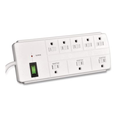 GoGreen Power 8 Outlet Surge Protector, 6 ft Cord, 750 J, White (GG18316WH)