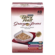 Fancy Feast Gravy Lovers Poultry and Beef Variety Pack, Assorted Flavors, 3 oz Can, 48/Carton (22002666)