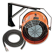 Global Industrial Electric Salamander Heater with Adjustable Thermostat, 240 V, 15,000 W, 23.03 x 34.75 x 24.68, Orange (653568)