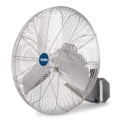 Global Industrial Washdown Wall Mount Fan, 24", 1 Speed, Silver (293018)