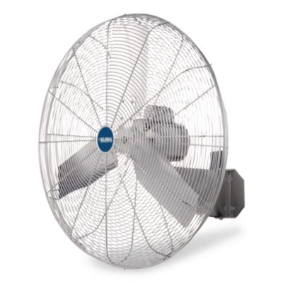 Global Industrial Washdown Wall Mount Fan, 30", 1 Speed, Silver (293019)