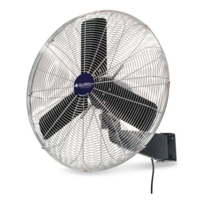 Global Industrial Oscillating Wall Mount Fan, 24", 3 Speeds, Black (607050)