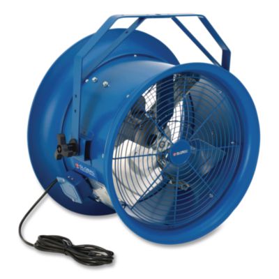 Global Industrial High Velocity Drum Fan with Yoke Mount, 18", 1 Speed, Blue (293093)