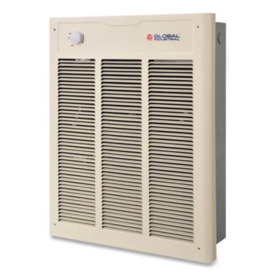 Global Industrial Fan Forced Wall Heater with Enclosed Motor, 4,000 W, 15.75 x 5 x 19.25, White (246743)