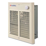 Global Industrial Fan Forced Wall Heater, Shaded Pole Motor, 2,000 W, 10.63 x 4.75 x 12.25, White (246745)