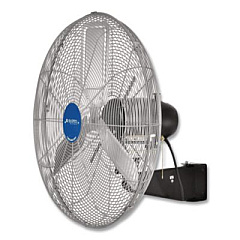 Global Industrial Deluxe Oscillating Wall Mount Fan, 30", 3 Speeds, Black/Silver (258322)