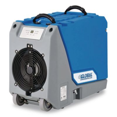 Global Industrial Crawl Space Commercial Dehumidifier With Pump, 90 pt Tank Capacity, 13.31 x 34 x 25, Blue (246707)