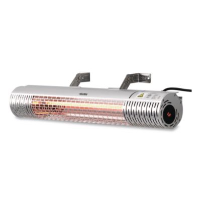Global Industrial Infrared Patio Heater with Remote Control, 1,500 W. 30.75 x 5 x 5.38, Silver (246720)