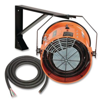 Global Industrial Electric Salamander Heater with Adjustable Thermostat 480 V, 30,000 W, 23.03 x 7.12 x 24.68, Orange (246068)