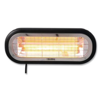 Global Industrial Infrared Patio Heater Low Glare, 1,500 W, 3 x 7 x 7.5, Black (246721)