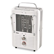 Global Industrial Portable Milkhouse Style Electric Heater, 1,500 W, 8 x 10.25 x 15.75, White (246098)