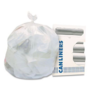 Heritage Linear Low-Density Can Liners, 30 gal, 0.65 mil, 30" x 36", Clear, 250/Carton (H6036HC)