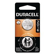 Duracell Lithium Coin Batteries With Bitterant, 2016, 2/Pack (DL2016B2PK)