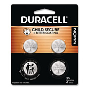 Duracell Lithium Coin Batteries With Bitterant, 2032, 4/Pack (DL2032B4PK)