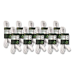 GoGreen Power Household Extension Cord, 6 ft, 13 A, White 10/Pack (GG2470610)