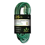 GoGreen Power 16 AWG Outdoor Extension Cord, 25 ft, 13 A, Green (GG13725GN)