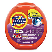Tide PODS Laundry Detergent, HE Compatible, Spring Meadow, 57 oz Tub, 76 Pacs/Tub (09166EA)