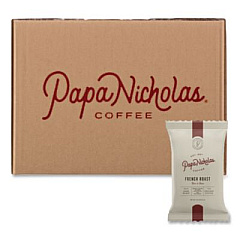 PapaNicholas Coffee Premium Coffee, French Roast, 18/Carton (25183)