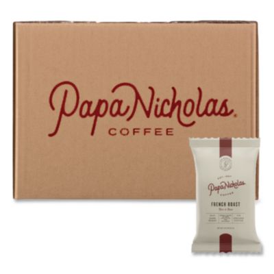 PapaNicholas Coffee Premium Coffee, French Roast, 18/Carton (25183)