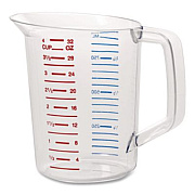Rubbermaid Commercial Bouncer Measuring Cup, 32 oz, Plastic, Clear (3216CLE)