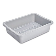 Rubbermaid Commercial Bus/Utility Tote, 20" x 15" x 5", Gray (3349GRA)