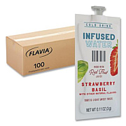 FLAVIA Strawberry Basil Infused Water Freshpack, 100/Carton (48053)
