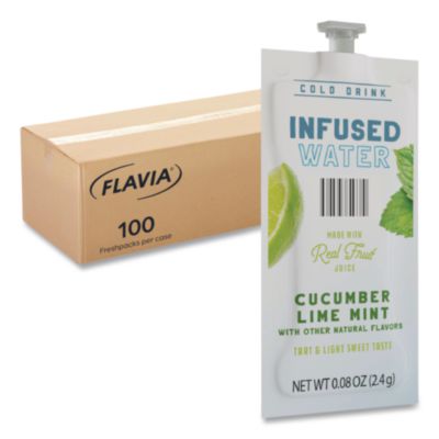FLAVIA Cucumber Lime Mint Infused Water Freshpack, 100/Carton (48051)