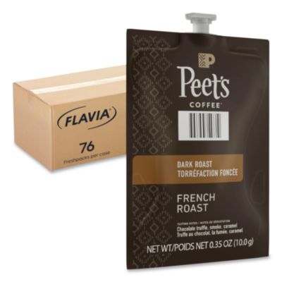FLAVIA Peet's French Roast Coffee Freshpack, 76/Carton (48036)
