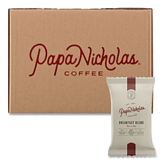 PapaNicholas Coffee Premium Coffee, Breakfast Blend, 18/Carton (25184)