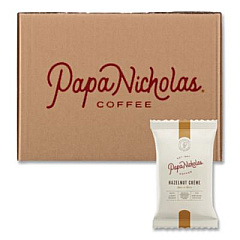 PapaNicholas Coffee Premium Coffee, Hazelnut Creme, 18/Carton (25187)
