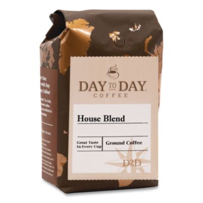 Day to Day Coffee 100% Pure Coffee, House Blend, Ground, 28 oz Bag (33700)