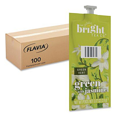 FLAVIA The Bright Tea Co. Green with Jasmine Tea Freshpack, 100/Carton (48023)
