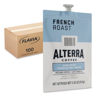 FLAVIA Alterra French Roast Coffee Freshpack, 100/Carton (48010)