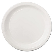 Hoffmaster Coated Paper Dinnerware, Plate, 9" dia, White, 50/Pack, 10 Packs/Carton (PL7095)
