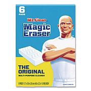 Mr. Clean Magic Eraser, 2.3 x 4.6, 1" Thick, White, 6/Pack (79009PK)