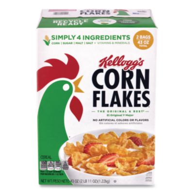Kellogg's Corn Flakes Cereal,  2 Bags/Box,  43 oz Box (22002626)