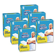 Mr. Clean Magic Eraser, 2.3 x 4.6, 1" Thick, White, 6/Pack, 6 Packs/Carton (79009)