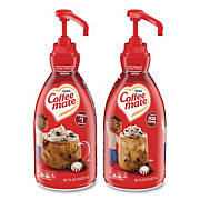 Coffee mate Liquid Creamer Pump Bottle, Peppermint Mocha, 1.5 L Pump Bottle, 2/Carton (29600CT)