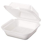 Genpak SN227 Snap It Hinged-Lid Foam Food Container