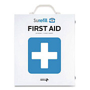 SUREFILL 100 Series Class B 3-Shelf First Aid Cabinet - Meds, 100 Person, 660 Pieces, Metal Case (SF100BMT)