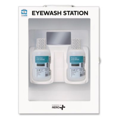 SUREFILL Emergency Eyewash Station Wall Cabinet, 16 oz Bottle, 2 Bottles/Station (SFCESUS)