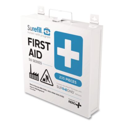 SUREFILL 50 Series ANSI A+ First Aid Kit - Metal Case, 50 Person, 235 Pieces (SF50AT)