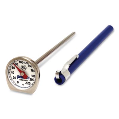 Rubbermaid Commercial Dishwasher-Safe Industrial-Grade Analog Pocket Thermometer, 0F to 220F (THP220DS)