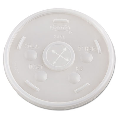 Dart Plastic Cold Cup Lids, 24oz, Translucent, 500/carton (24SL05)
