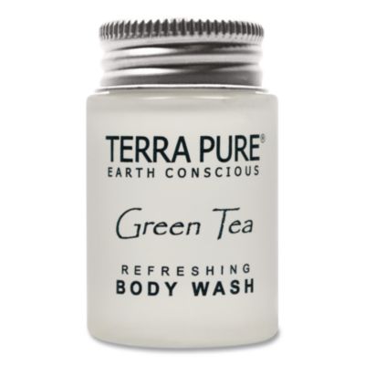 Diversified Hospitality Solutions Terra Pure Body Wash Jam Jar, Green Tea Lemongrass, 1 oz Jar, 300/Carton (007491)