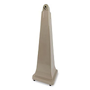 Rubbermaid Commercial GroundsKeeper Cigarette Waste Collector, Pyramid, 1 gal, 12.25 x 39.75, Beige (257088BG)