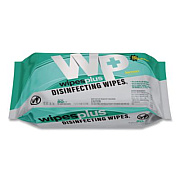 Carlisle WipesPlus Disinfecting Surface Wipes, Flat Pack, 1-Ply, 7 x 8, Lemon, White, 80 Wipes/Refill Pack, 12 Packs/Carton (37701)